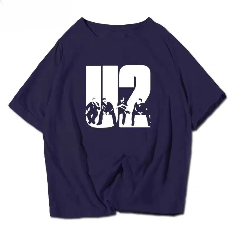 

Summer Big Size U2 Design T-Shirt Printed Clothing Irish Rock Band Vintage T Shirts New Unisex Cute Tee Shirt for Women Men S