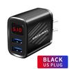 18W Dual USB Charger Quick Charge 3.0 2.4A Digital Diplay Fast Charging for iPhone Samsung Xiaomi Portable Phone Charger Adapter