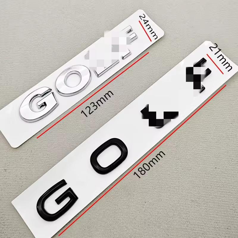 3D ABS Logo G-O-L-F Emblem Letters Badge Car Rear Trunk Sticker For G-ol-f 4 5 6 7 8 MK4 MK5 MK6 MK7 MK8 Accessories