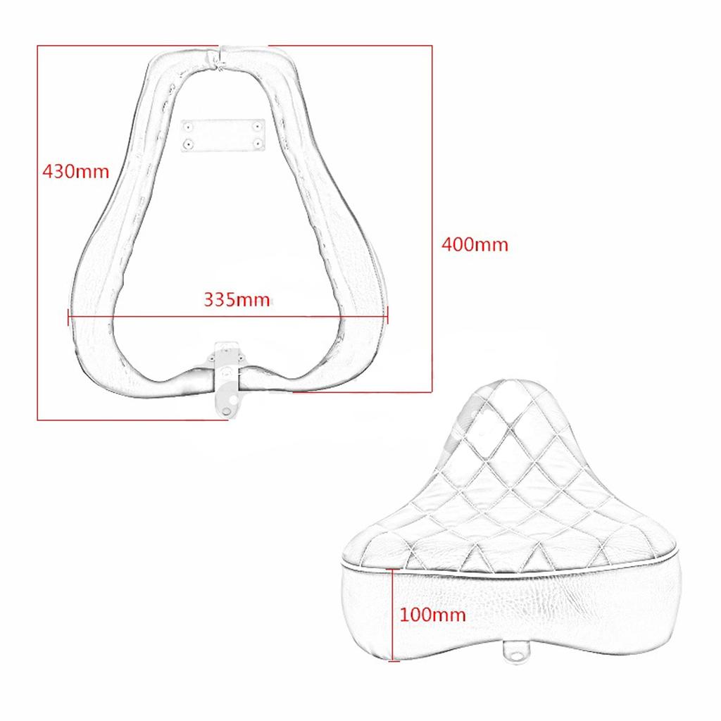 Yoothi Compatible Harley Sportster XL 883 1200 72 48 Custom Driver Rider Solo Seat 1983-2003 (Black Mesh)