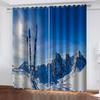 HUANZHUANG Curtains for Windows Living Room 3D Beautiful Landscape Scenery Blackout Curtains for Bedroom 2 Panels Boys Girls