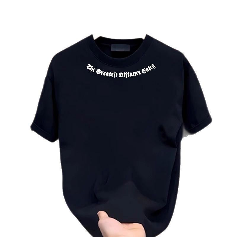 Sommer Menn Kvinner Rund Hals Kortermet Trykk T-skjorte Pustende Sportstopper