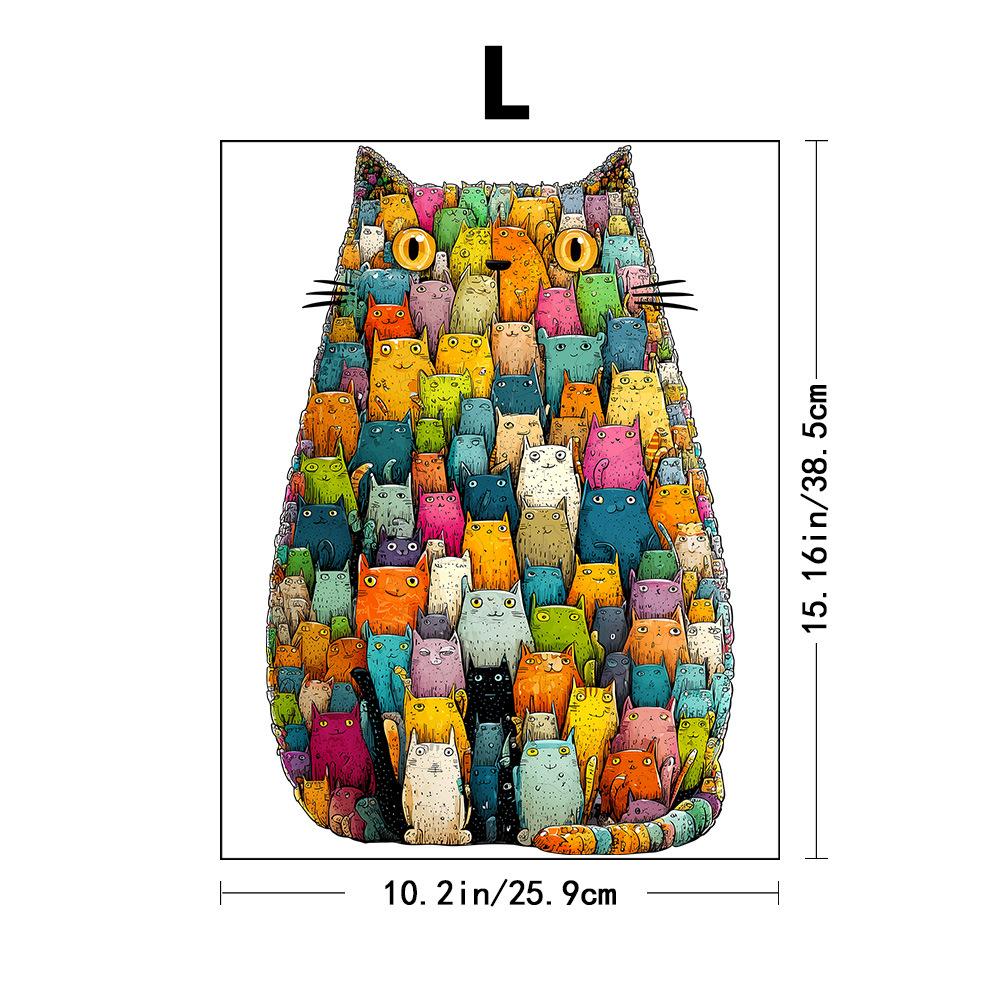 Elephant With Flowers Wooden Puzzle Irregular Small Animal Pieces Flat Wooden Puzzle