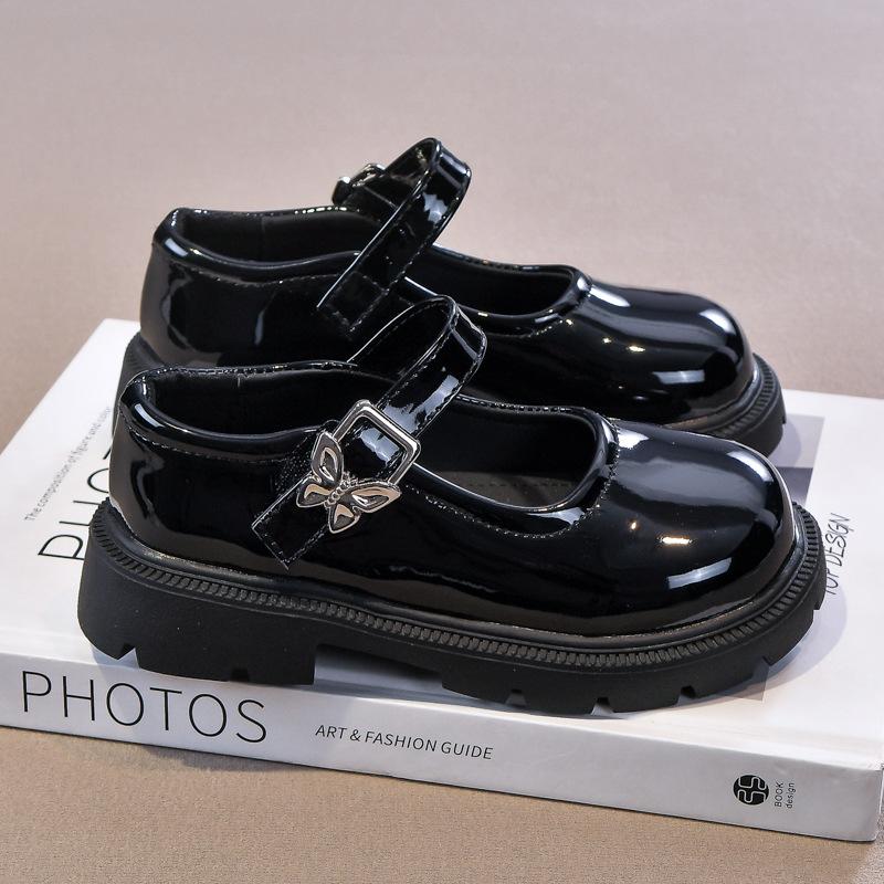 

Кожаные туфли для девочек Мэри Джейн одинарные туфли 2025 весна и осень новая британская принцесса обувь черные на мягкой подошве детские туфли для выступлений 31-37 yards 7 pairs in one hand чёрный