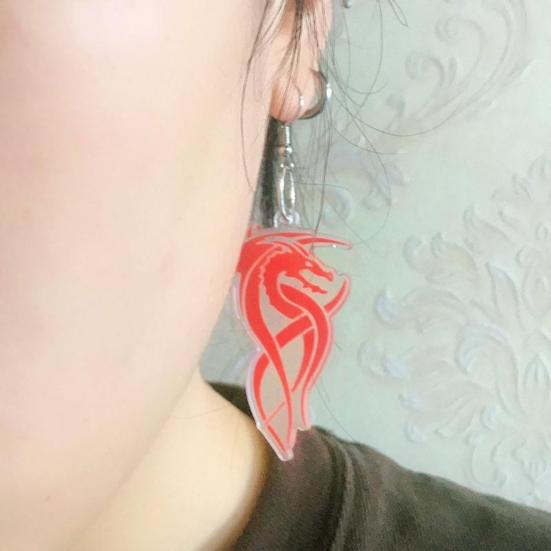 6Pcs Epoxy Assembled Molds Geometric Dragon Shape Earrings Pendant Mold Phone Keychain Pendant Silicone Mold for Decor