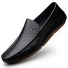 Men's Genuine Leather Slip-On Moccasins, Breathable Spring Casual Driving Loafers, Size 37.