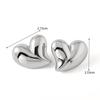 Stainless Steel Chic Love Heart Hoop Earrings for Women Fashion Charm Gold Color Gloss Metal Trendy Jewelry for Women Bijoux