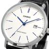 CASIO Quartz Unisex 37mm Watch Silver Black Leather Band Overseas Model [Casio] MTP-VT05L-7E