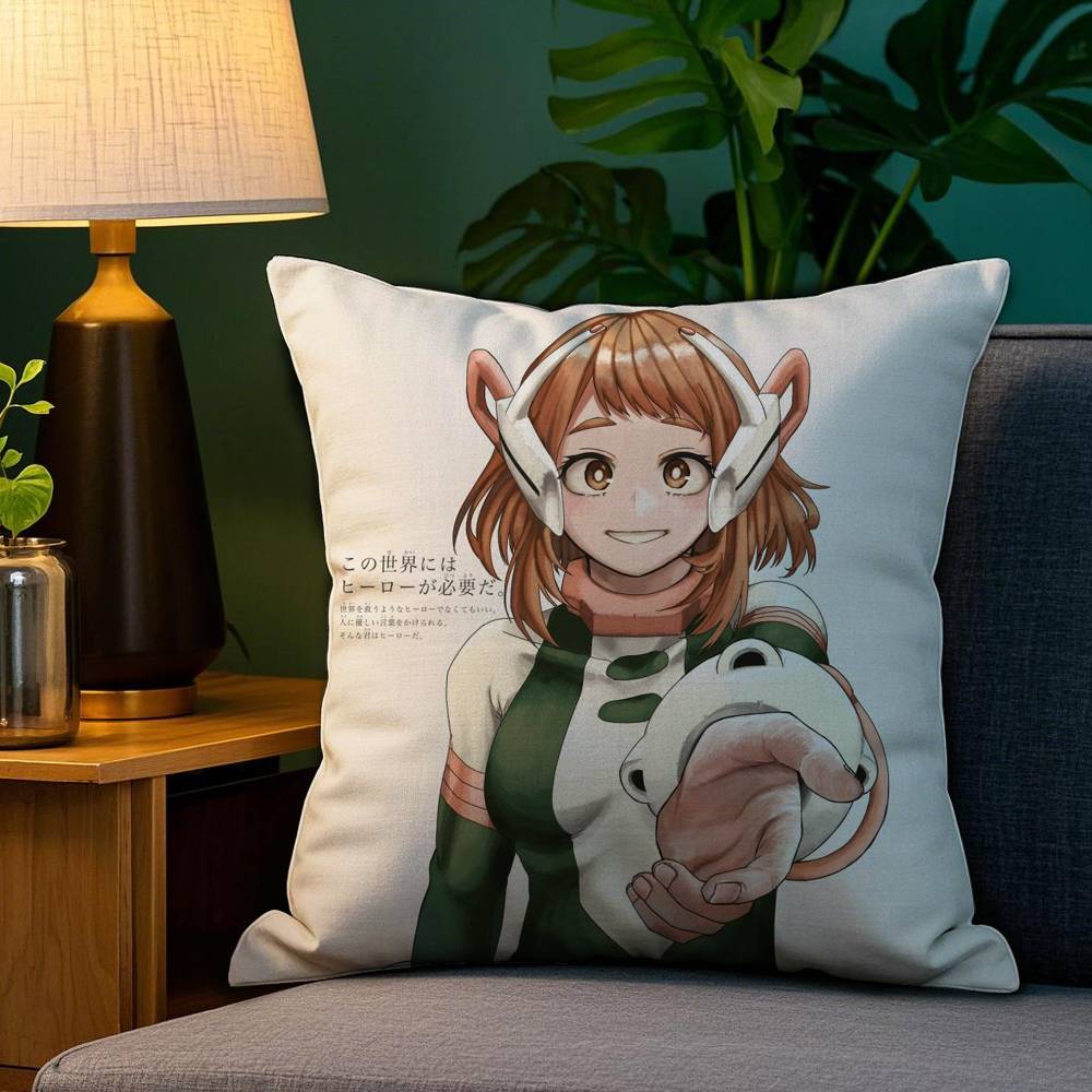 M-My Hero Academias Pillow Case Plush Fabric Soft Double Sided Print Sofa Cushion Cover Throw Pillow Covers