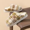 Winter indoor home cotton slippers couple thick-soled warm cotton shoes comfortable velvet home shoes