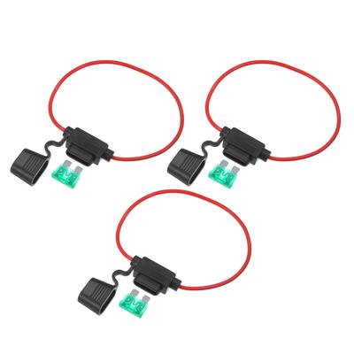 X AUTOHAUX מחזיק פיוזים inline לרכב בסגנון ATC עם פיוז בינוני 30A