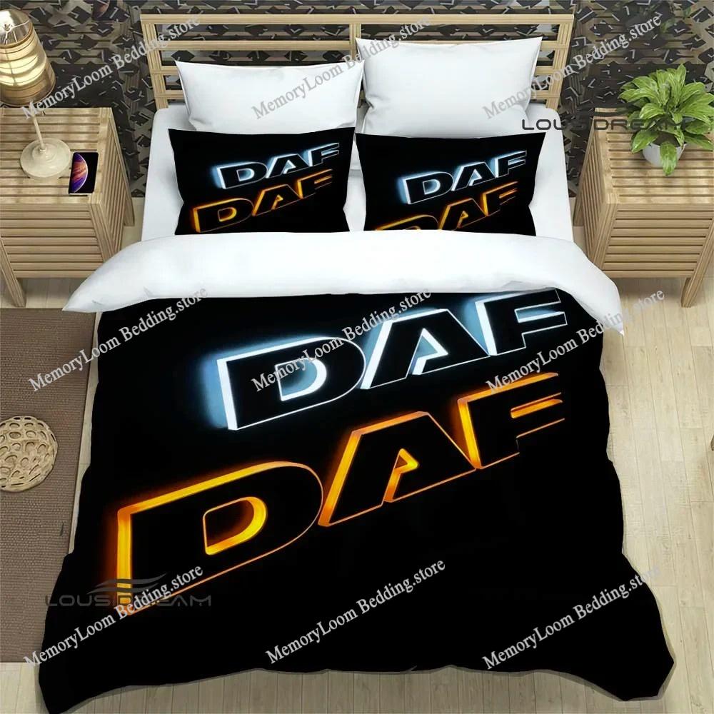 Set Biancheria da Letto Stampata Retrò Camion DAF 3D Set di Biancheria da Letto Raffinato Copripiumino Set Copripiumino Set Biancheria da Letto Lusso Regalo di Compleanno