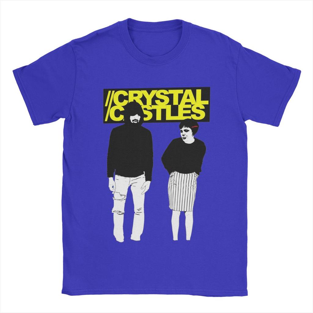Koszulka Crystal Castles dla Mężczyzn Szalona Czysta Bawełna T-Shirty Okrągły Dekolt Krótki Rękaw Koszulka Pomysł na Prezent Ubrania
