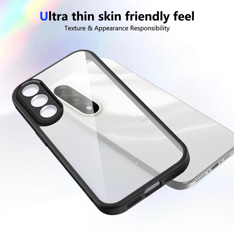 

OnePlus Nord CE4 CPH2613 Case Shockproof Silicone TPU Bumper with Clear Back Hard Cover Phone Case for OnePlus Nord CE 4 CPH2613 Pc + tpu&OnePlus Nord CE4 чёрный