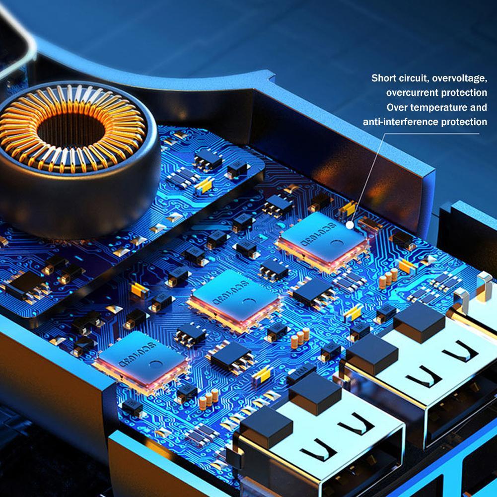 250W 5 In 1 USB Car Charger Type C PD 12V Cigar Jack Fast Charging Adapter For IPhone 12 Pro Max 14 Plus 13 Oneplus J5C0