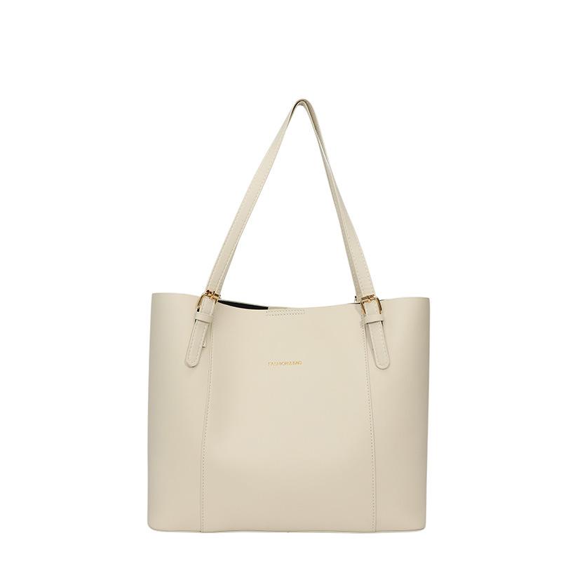 Korean Style Color Block Large Capacity Tote Bag - Women's Fashionable High-End Versatile Shoulder Bag