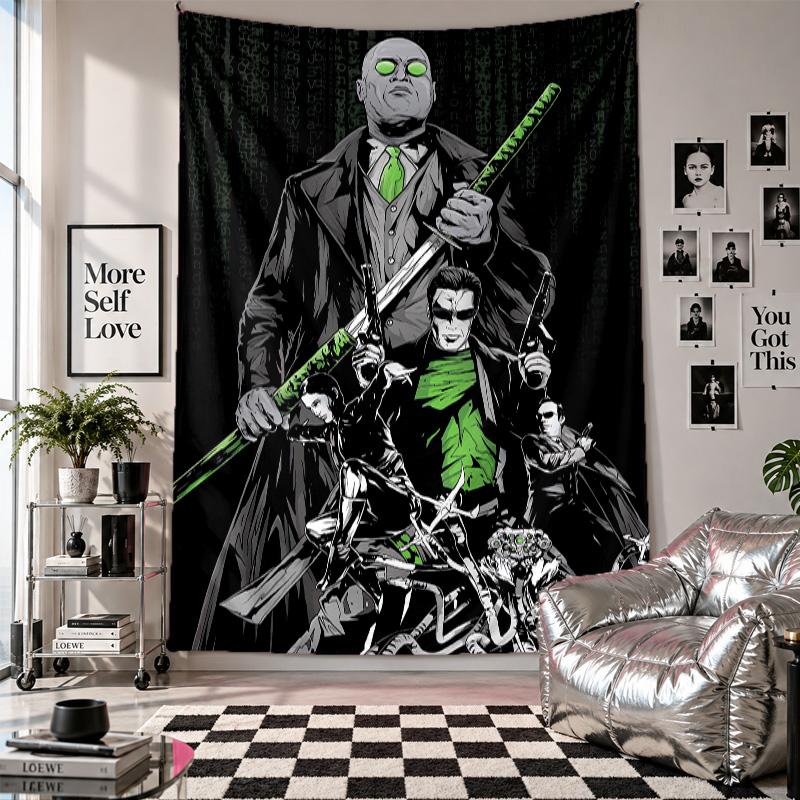 Wall TapestryThe Matrix Art Hanging Cloth Decorative Background Cover for Room Decoration