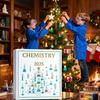 Chemistry Themed Advent Calendar Box 24-Day Countdown To Christmas Calendar Acrylic Hanging Ornament Xmas