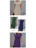 Women's Casual Bodycon Midi Dress with Front Knot and Round Neck