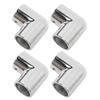 4PCS 2 Way 90 Degree Boat Hand Rail Fitting 25mm ID 316 Stainless Steel Elbow Pipe Joint Connector for Ship Yacht