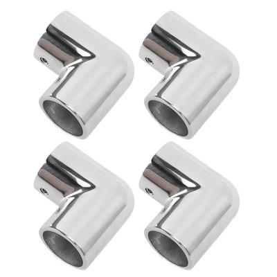 4 STÜCKE 2-Wege 90-Grad Boots Handlauf Beschlag 25mm ID 316 Edelstahl Winkelrohrverbinder für Schiff Yacht