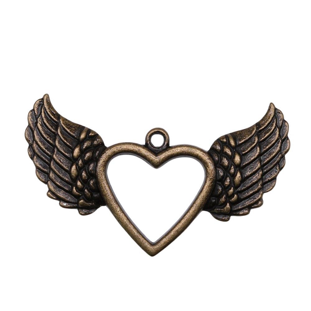 Feather Wing Charms Antique Alloy Pendants For Bohemian Jewelry Making