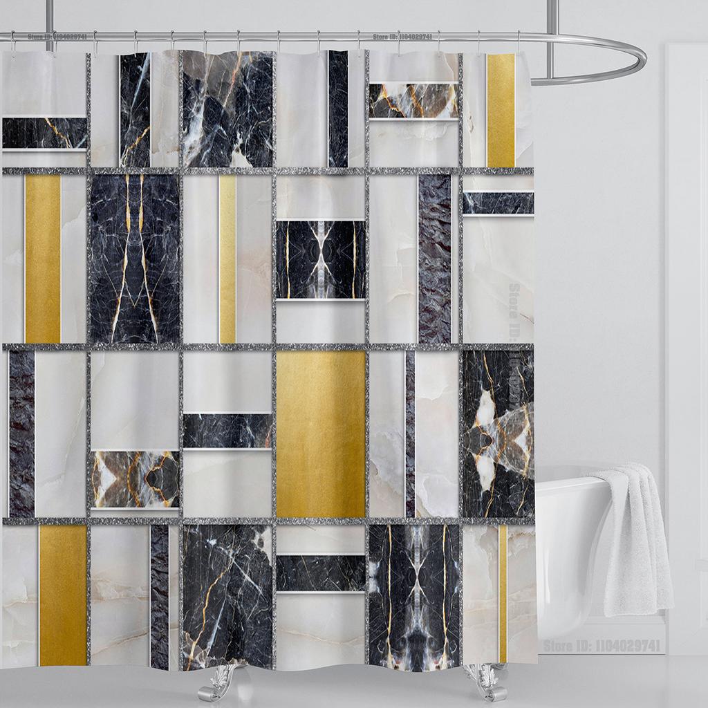 Plant Floral Shower Curtain Waterproof Shower Curtain Polyester Fabric 3D Printed Curtain Bathroom Decoration With Hooks
