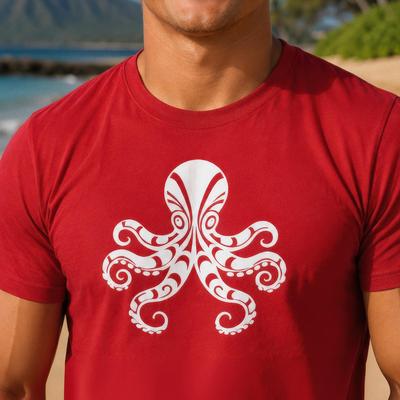 Octopus Graphic Tee, Unisex Short Sleeve Shirt, Ocean Marine Life Apparel