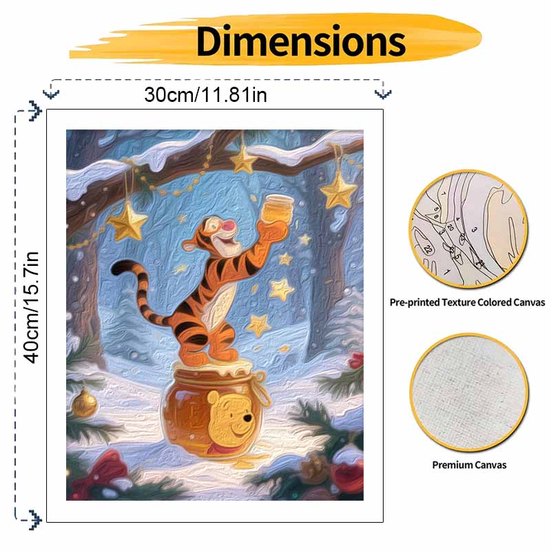 Disney Winnie the Pooh Tigger Oil Painting Painting Art Kit Handmade Diy Home Decorations