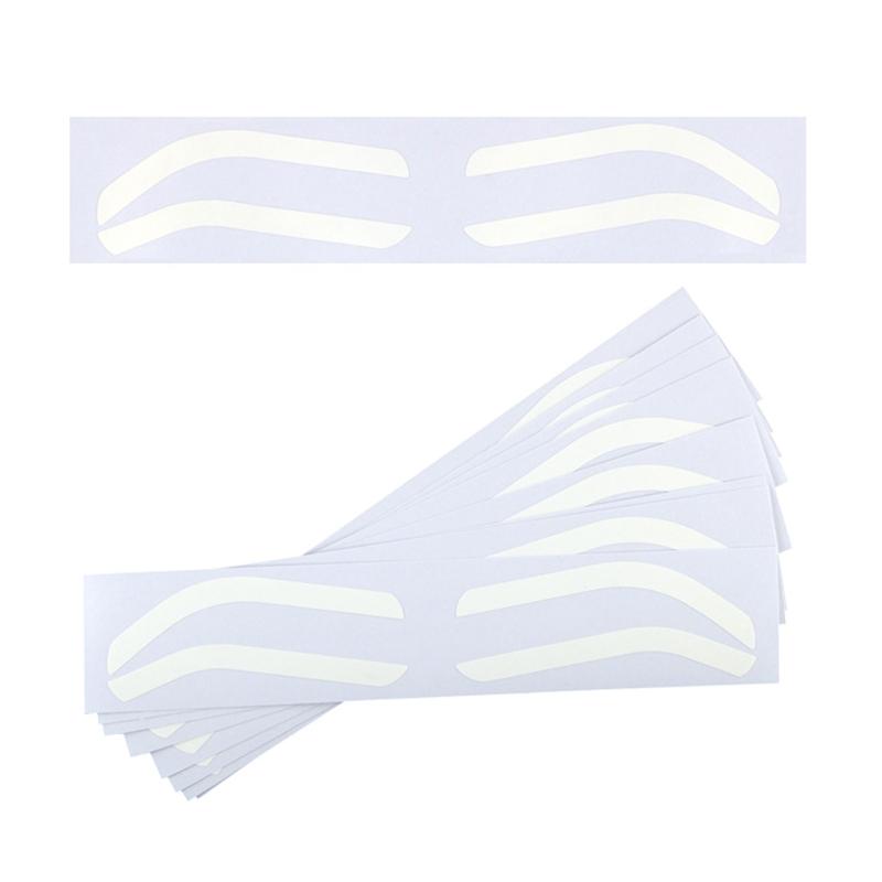 10Pairs Disposable Eyebrow Design Stencil Eyebrow Tint Airbrush Auxiliary Sticker For Brows Shaping