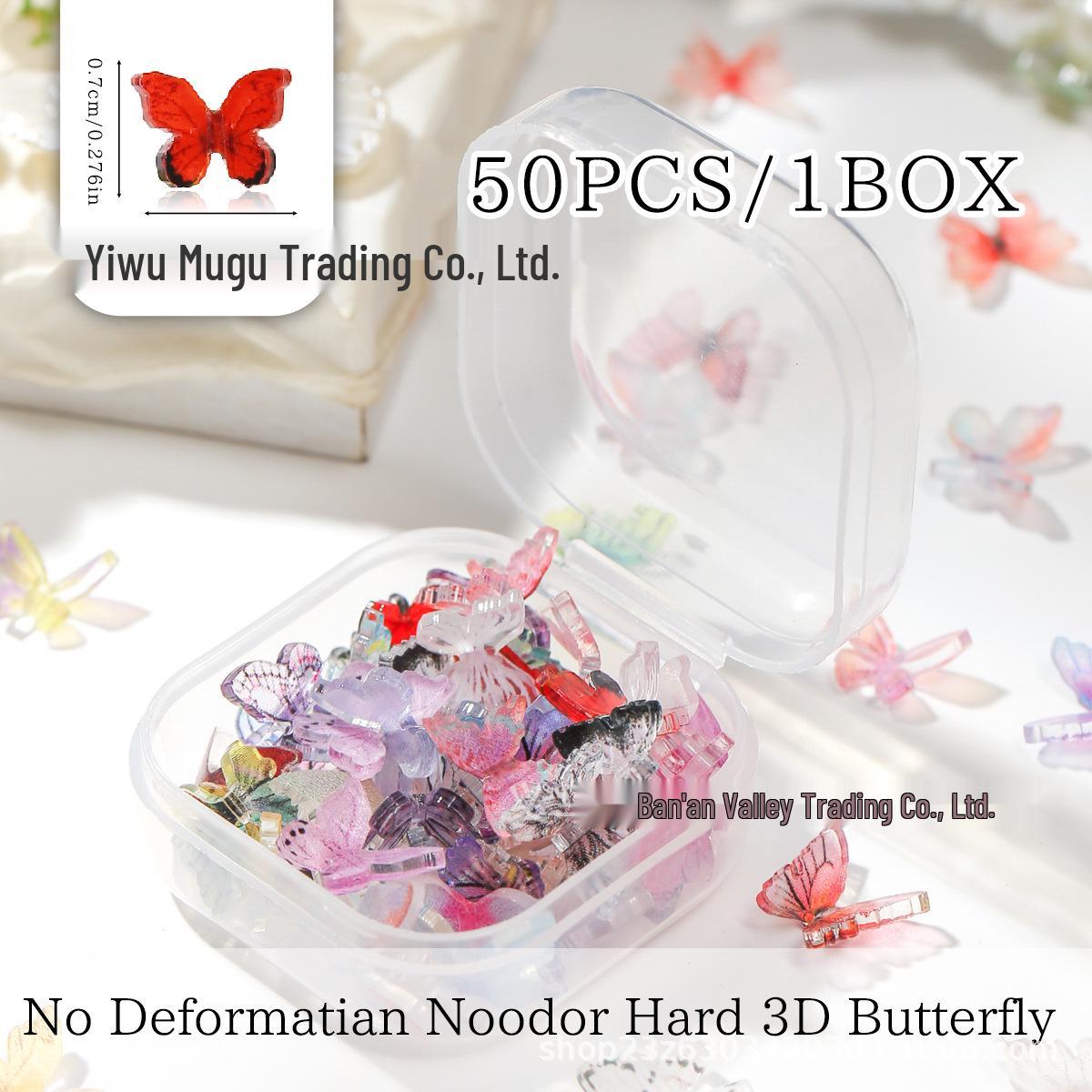 3D Butterfly Nail Art & Earring Resin Set Boxed