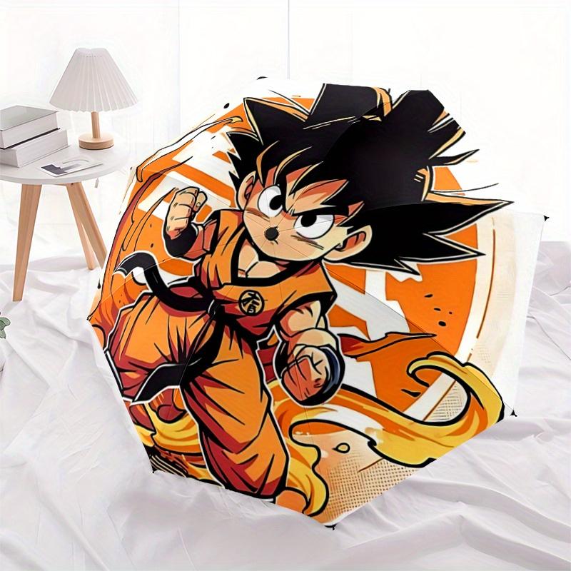 

1pc Dragon Ball Z Goku Inspired Pattern Automatic Umbrella is Fashionable and Good-Looking, a Portable 3-Fold Umbrella, Suitable for Travel