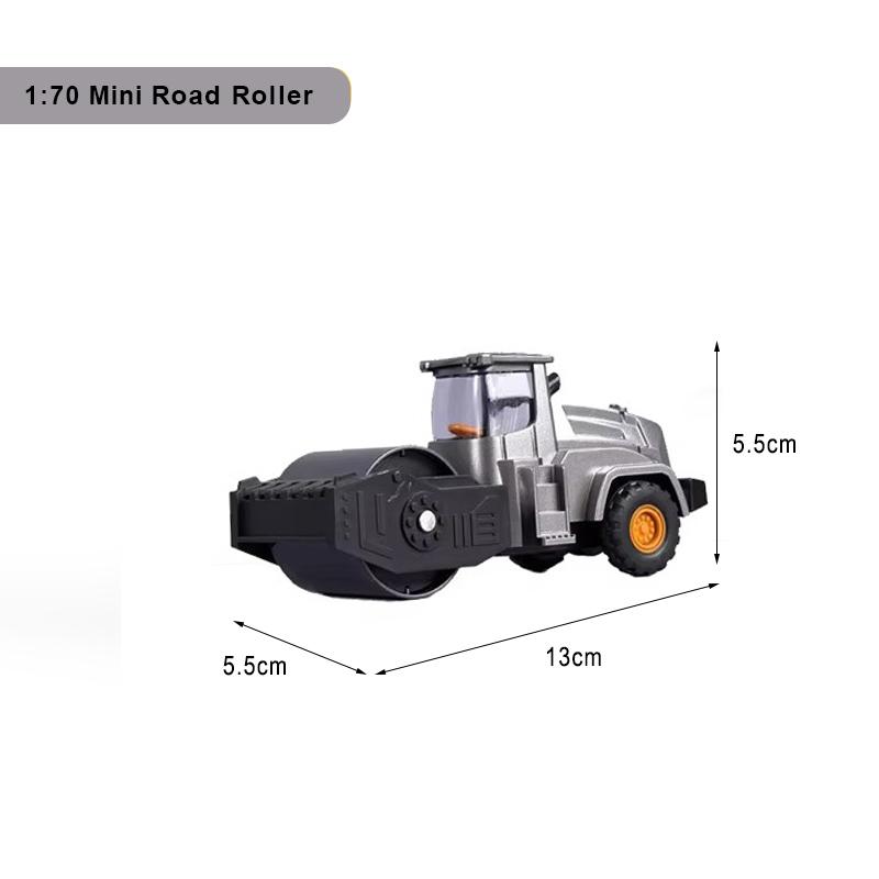 Rullo stradale Modello Lega+Plastica Diecast Veicoli Giocattolo da Ingegneria e Costruzione Suono Luci Tirare Indietro Collezioni Giocattolo Per Bambini