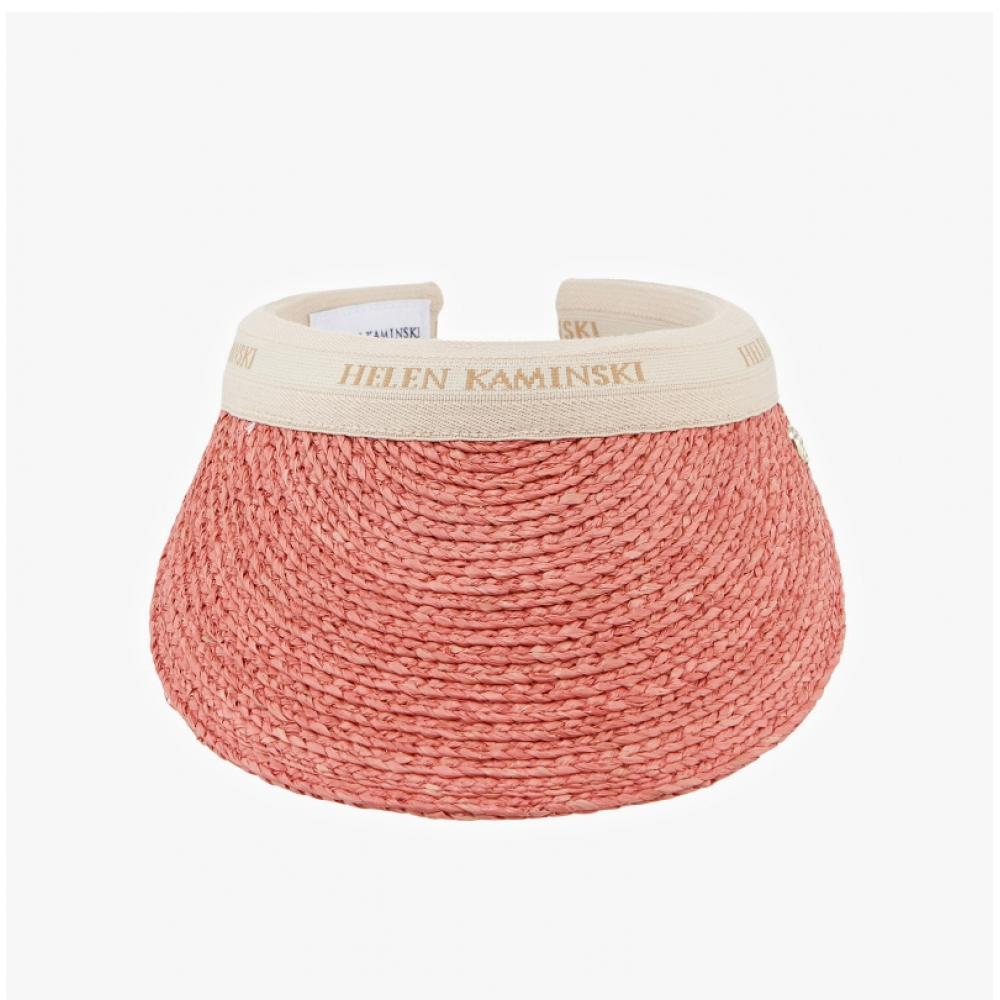 Helen Kaminski Bianco Pomelo Naturalne Logo Daszek Czapka Przeciwsłoneczna Kapelusz50265