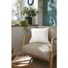 Coussin déhoussable 45 x 45 cm GAIA Blanc – Gaze de coton avec passepoil élégant