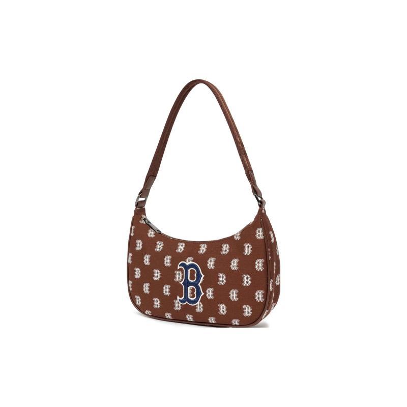 MLB Polyester Shoulder Bag, Handbag, Shoulder Bag Unisex Dark Brown Casual 3ABQS102N-
