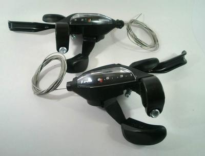 SHIMANO Lever 3x8speed 4 Finger 961 Cantilever Brake Black Left and Right Set ST-EF500L4/8R4 Brake/Shift (V, Disc, Caliper, Shared)