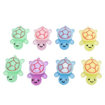 20PCS Luminous Turtles Colorful Miniature Figurines Glow In The Dark Small Turtle Toys for Daily