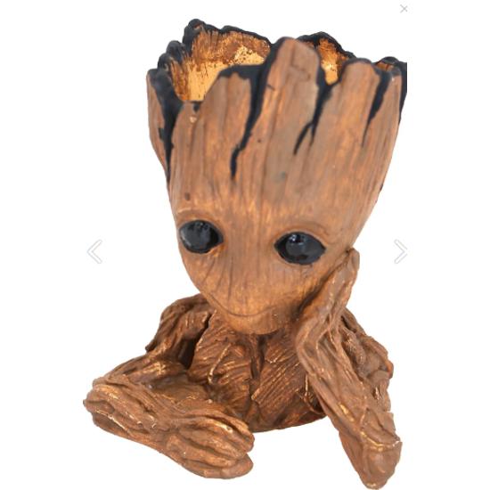 

Бетонный цветочный горшок Thinking Groot с узором под дерево