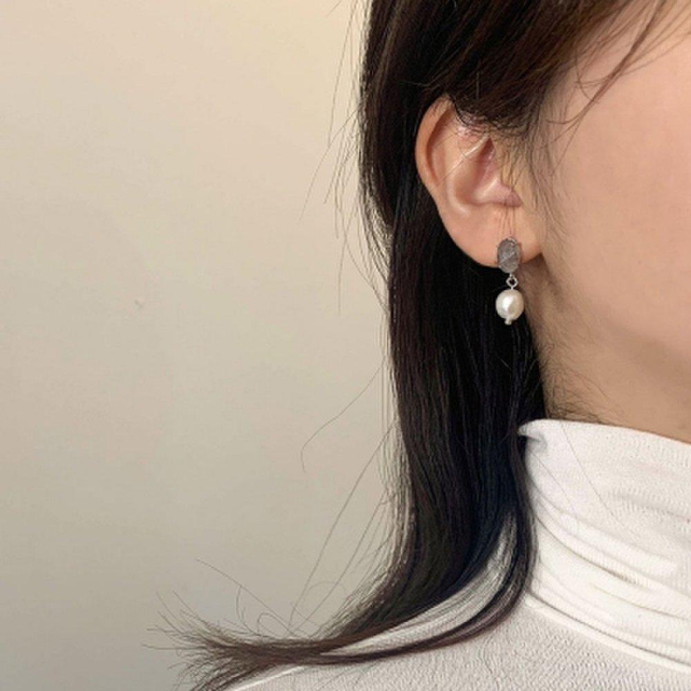 [Earrings available] Natural freshwater pearl drop gemstone earrings