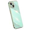 XINLI For iPhone 15 Plus Electroplated Gold Edge Anti-scratch Phone Case TPU Back Cover