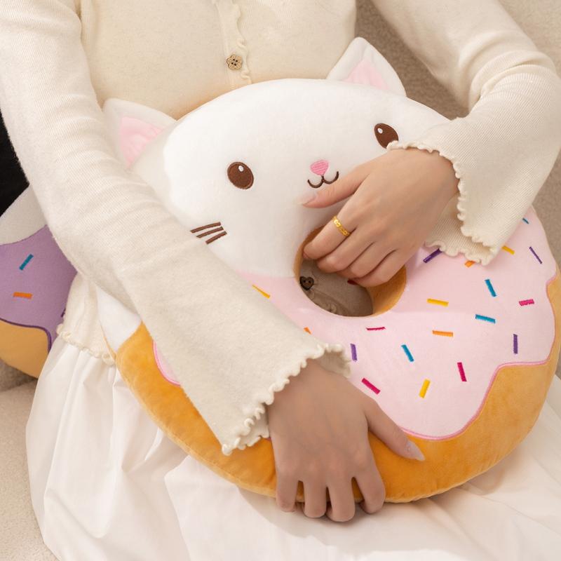 42cm Animal Donut Cushion Seat Cushion Pillow Cat Dog Penguin Dog Sheep Dessert Office Work Rest Gifts for Girls Christmas  Gift