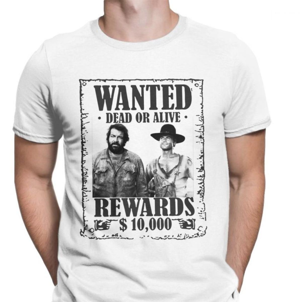 

Bud Spencer Terence Hill Wanted Lo Chimavano Epic Movie T Shirt Men Graphic Vintage T Shirt Premium Cotton Tshirts 2XL