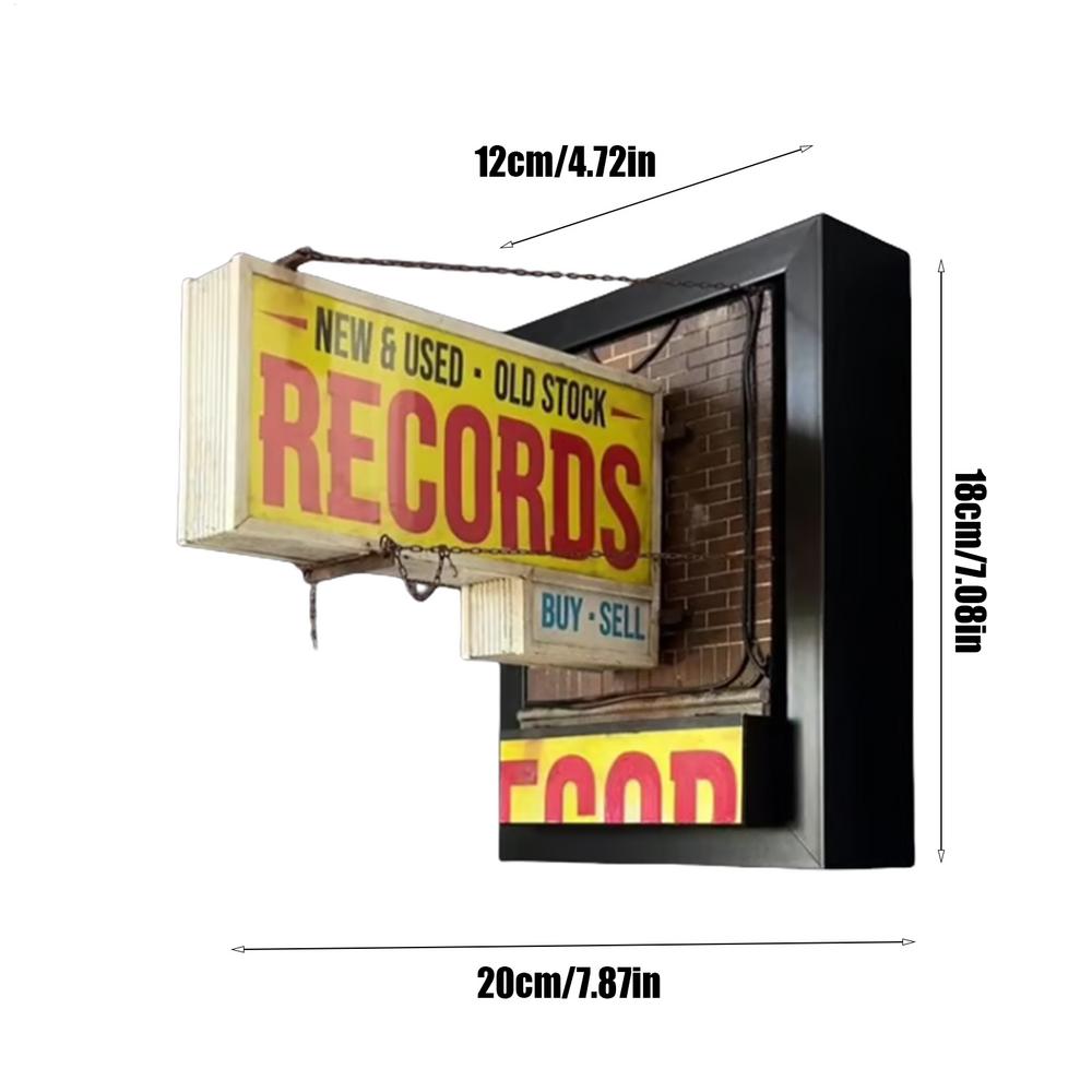 

New Record Store Retro Wall Light LED Wall Sconce For Record Store Exquisite Elegant Recording Player Lighting For Bedroom