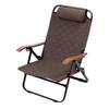 Hilander Climax Low Chair 2 with Storage Outdoor ST Living Nap Relaxation Bag, Chair, Reclining, (Steel), Brown, Foldable, Camping, Room, Time,