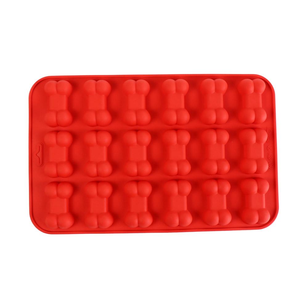 Silicone Bone Ice Trays High Temperature Resistance Easy Demoulding Dog Paw Baking Moulds DIY Rectangle Candy Mold Jelly