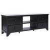 VidaXL TV Cabinet Black 108 X 30 X 40 Cm Solid Paulownia Wood