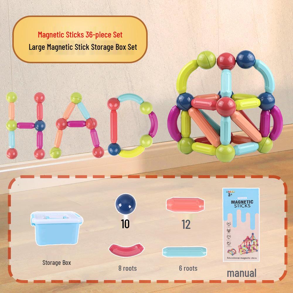 Large Magnetic Building Blocks for Children's Play and Relaxation