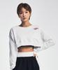 Crush Style Free Crop Sweatshirt White