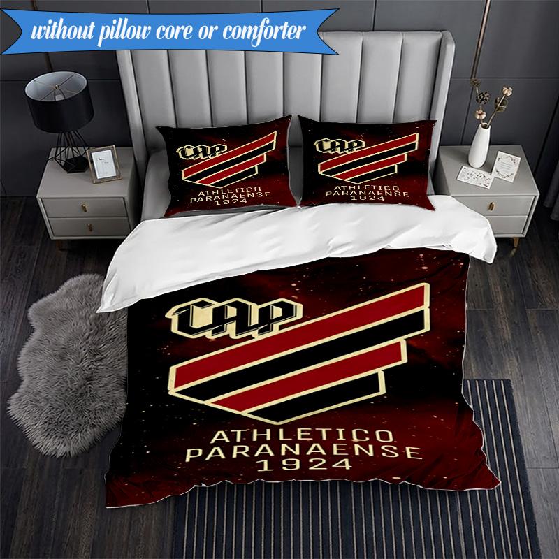 3PCS Athletico Paranaense Printed Soft Bedding Set,Including 1pc Duvet Cover And 2pcs Pillowcases Perfect for Bedroom, Dormitory, Fan gift